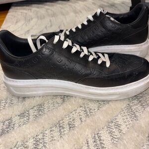 Louis Vuitton Black and White Monogram Sneakers